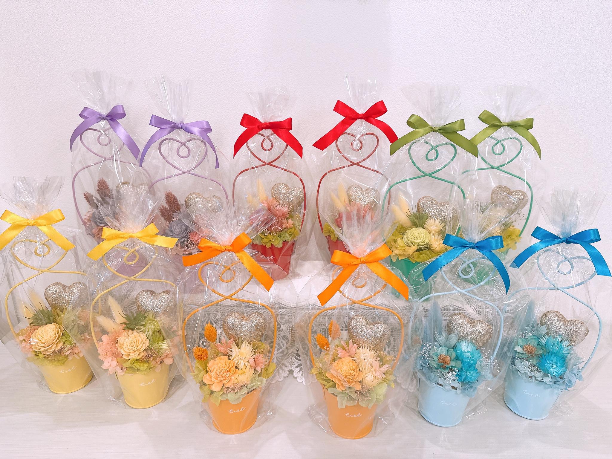 【想いを届ける母の日ギフト】選べる6色 数量限定 カラフルハートの プリザーブドフラワー ラッピング付き 母の日2026 | 14枚目